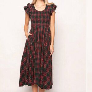 Ivy City Co | Hatiie Dress in Evergreen Plaid